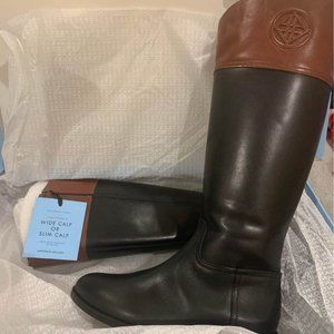 New Antonio Melani Leather Wide Calf Riding Boots